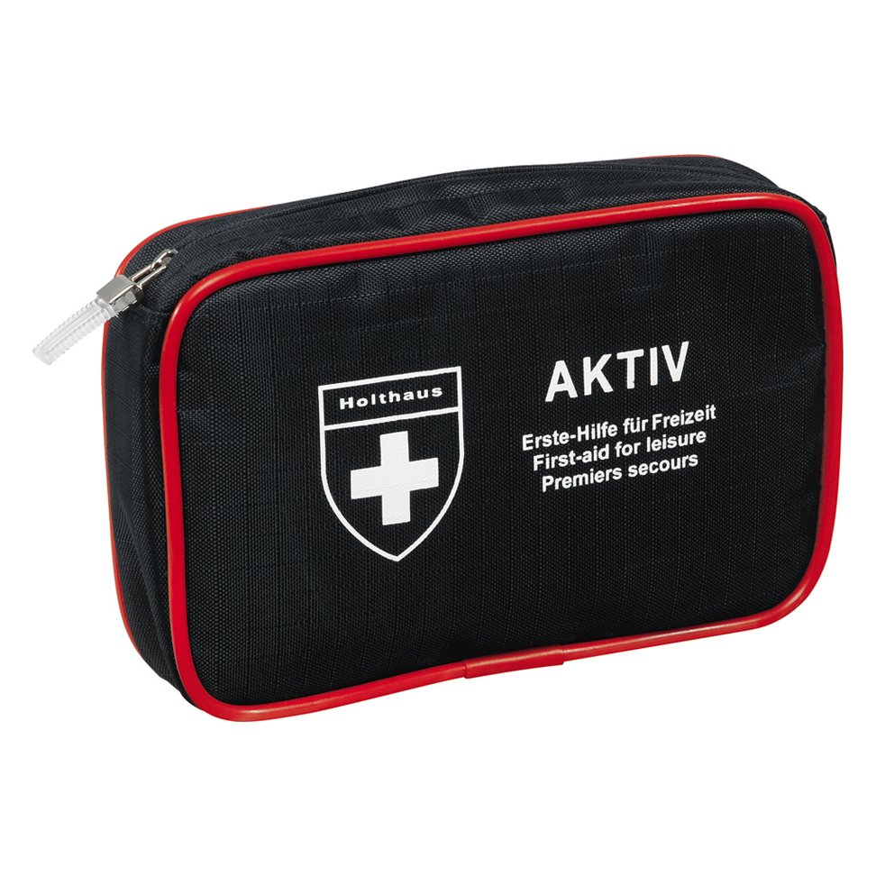 Holthaus Medical AKTIV – športová lekárnička v nylonovej taške na zips, 24-dielna náplň