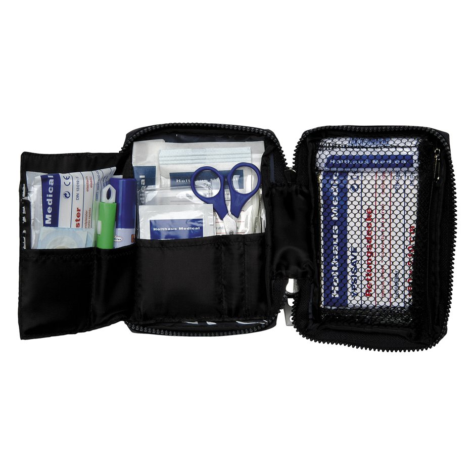 Holthaus Medical TRAVEL – cestovná lekárnička v nylonovej taške s uchytením na opasok, 27 dielov